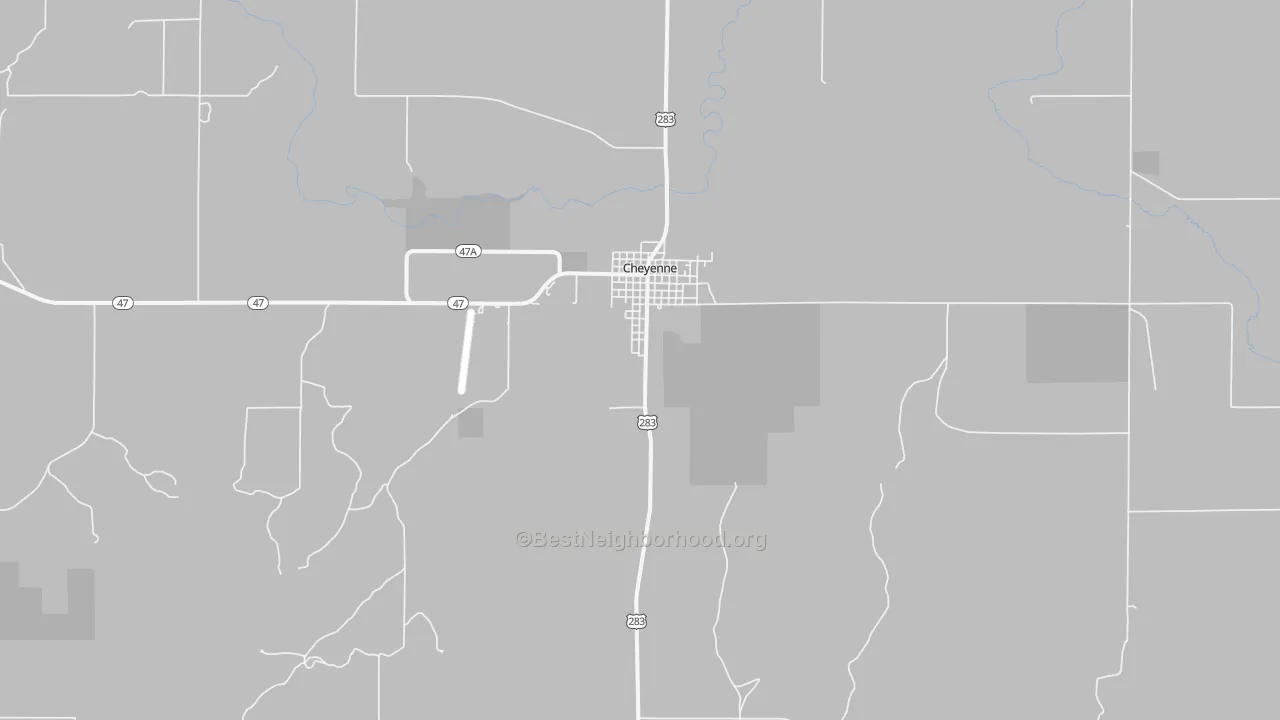 Transit Grade map of Cheyenne, OK