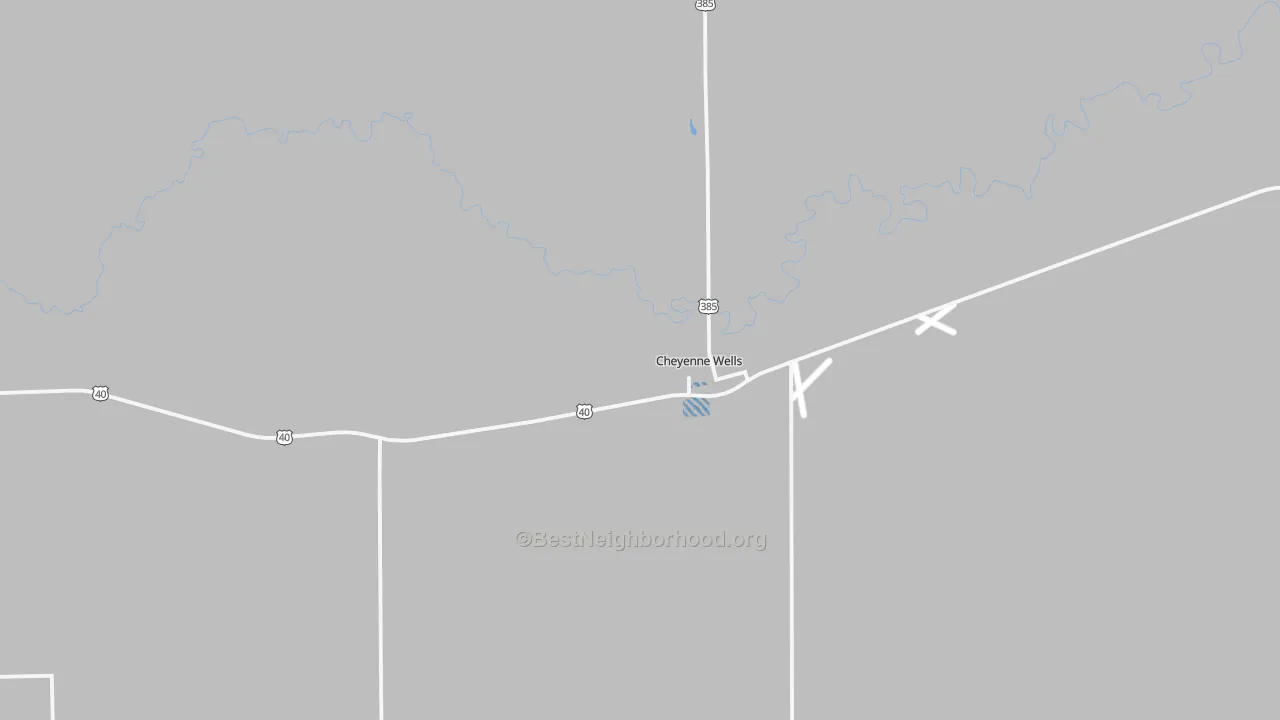 Transit Grade map of Cheyenne Wells, CO