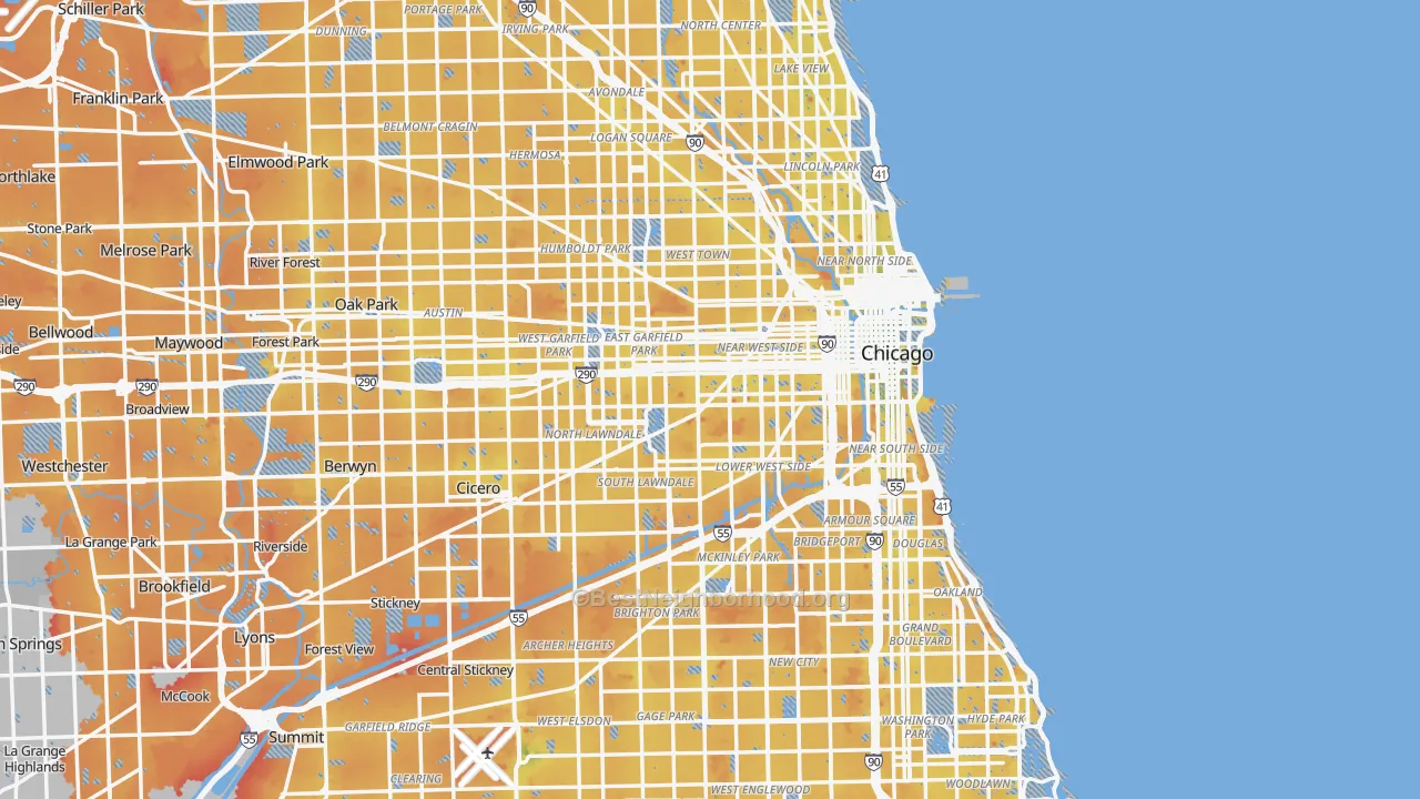 Transit Grade map of Chicago, IL