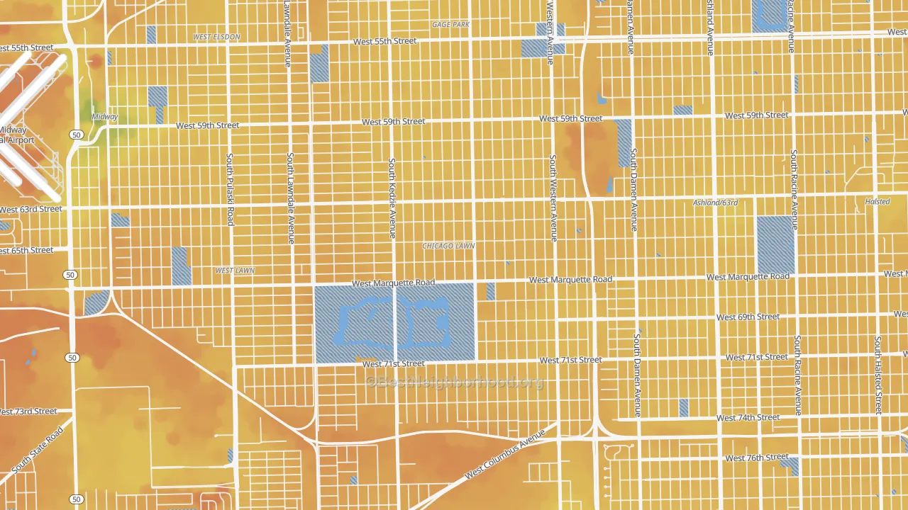 Transit Grade map of Chicago Lawn, Chicago, IL