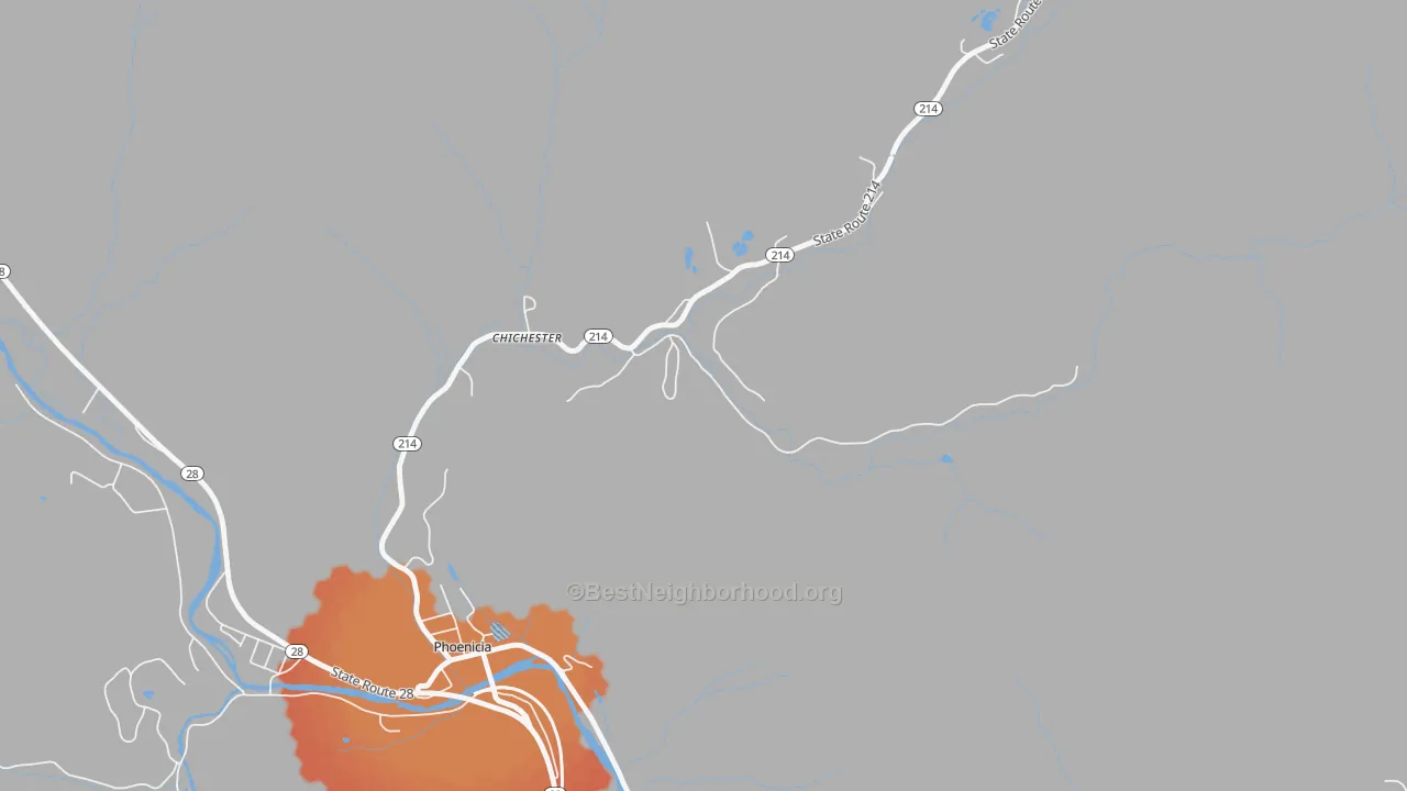 Transit Grade map of Chichester, NY