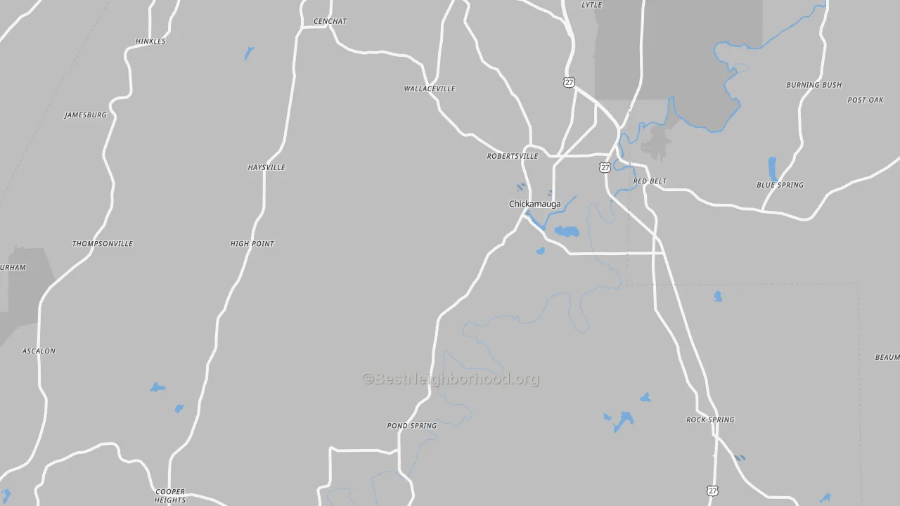 Transit Grade map of Chickamauga, GA