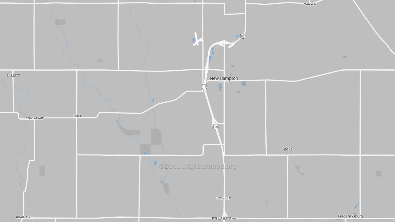 Transit Grade map of Chickasaw County, IA