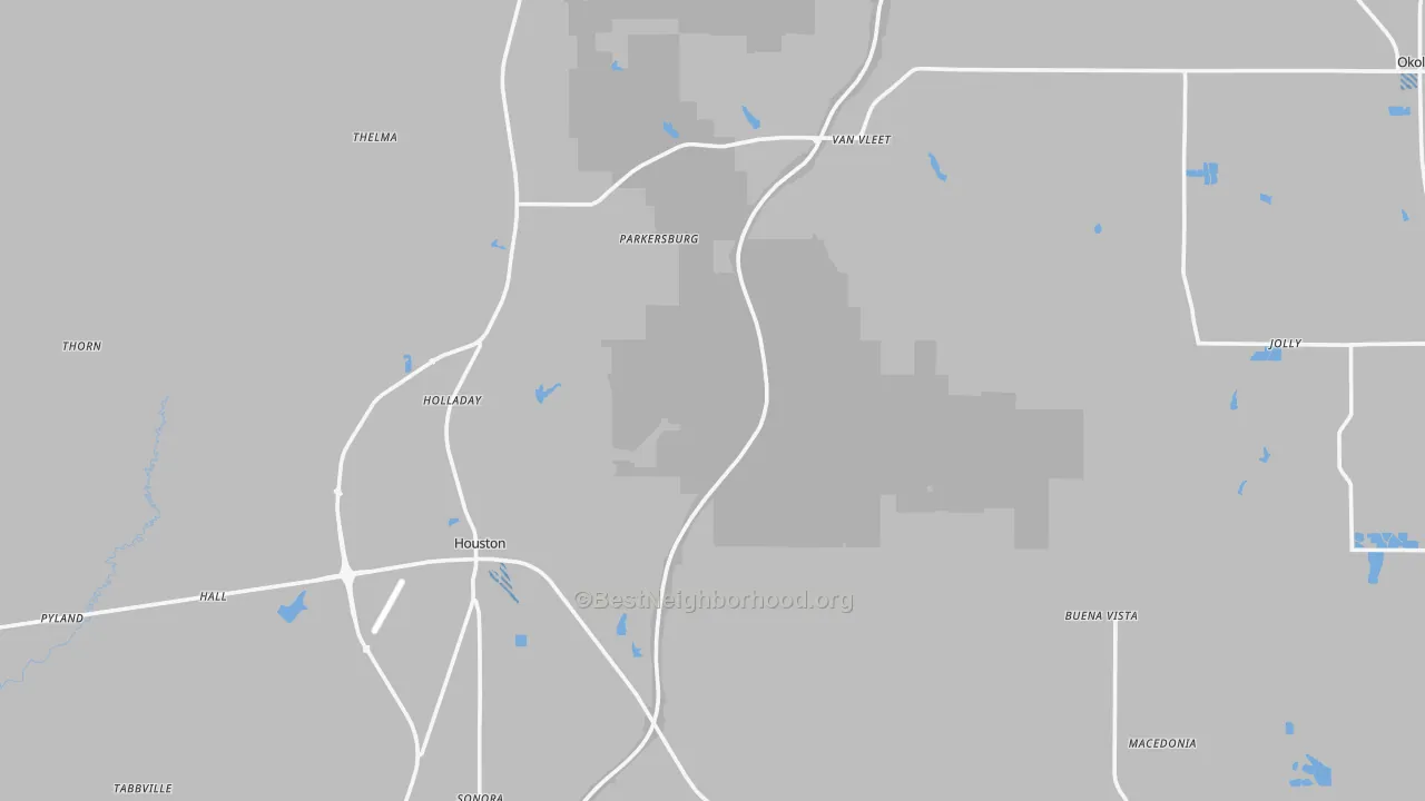 Transit Grade map of Chickasaw County, MS
