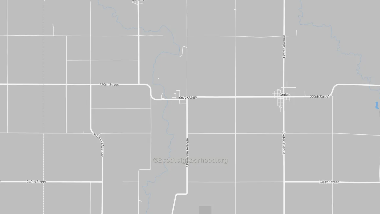 Transit Grade map of Chickasaw, IA