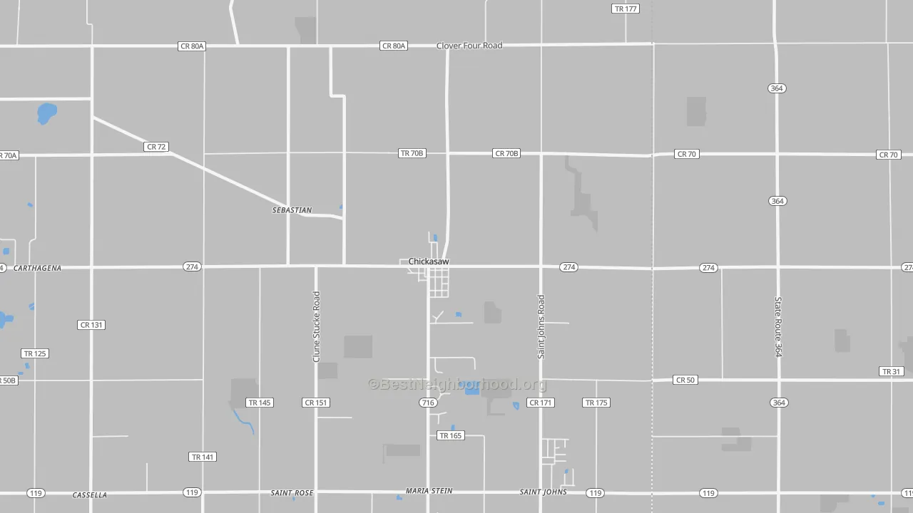 Transit Grade map of Chickasaw, OH