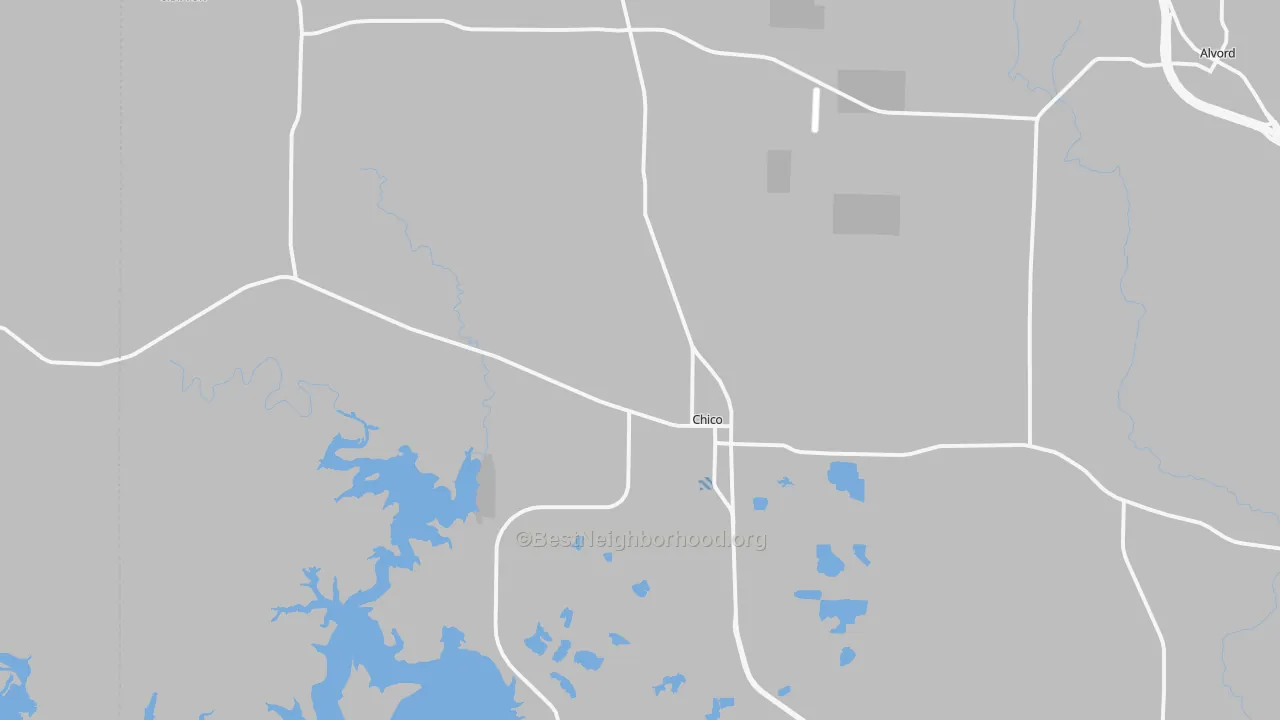 Transit Grade map of Chico, TX