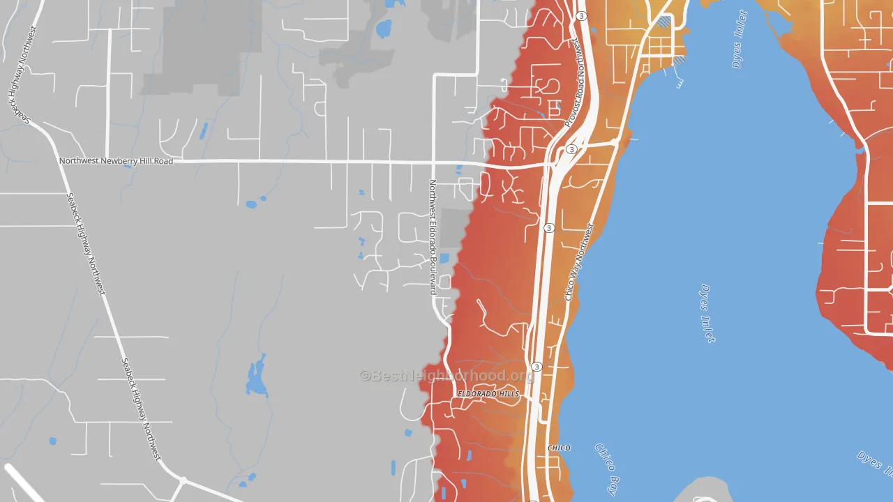 Transit Grade map of Chico, WA