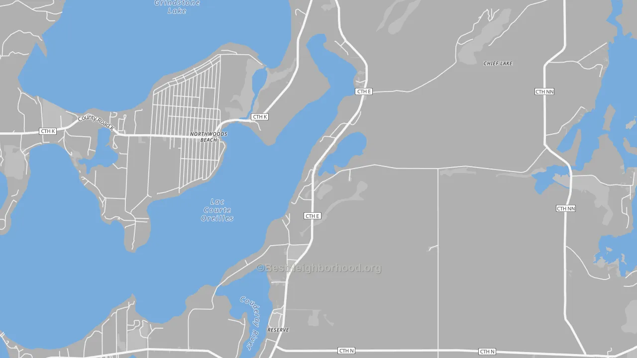 Transit Grade map of Chief Lake, WI
