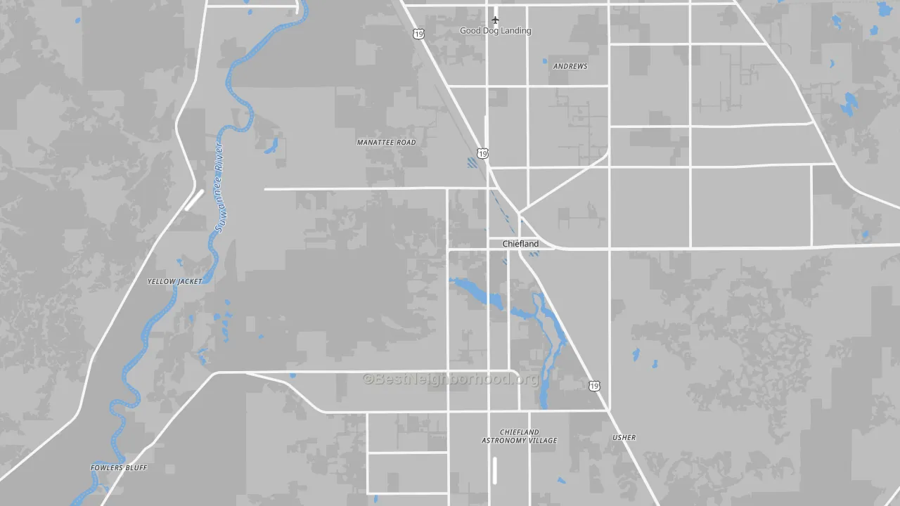 Transit Grade map of Chiefland, FL
