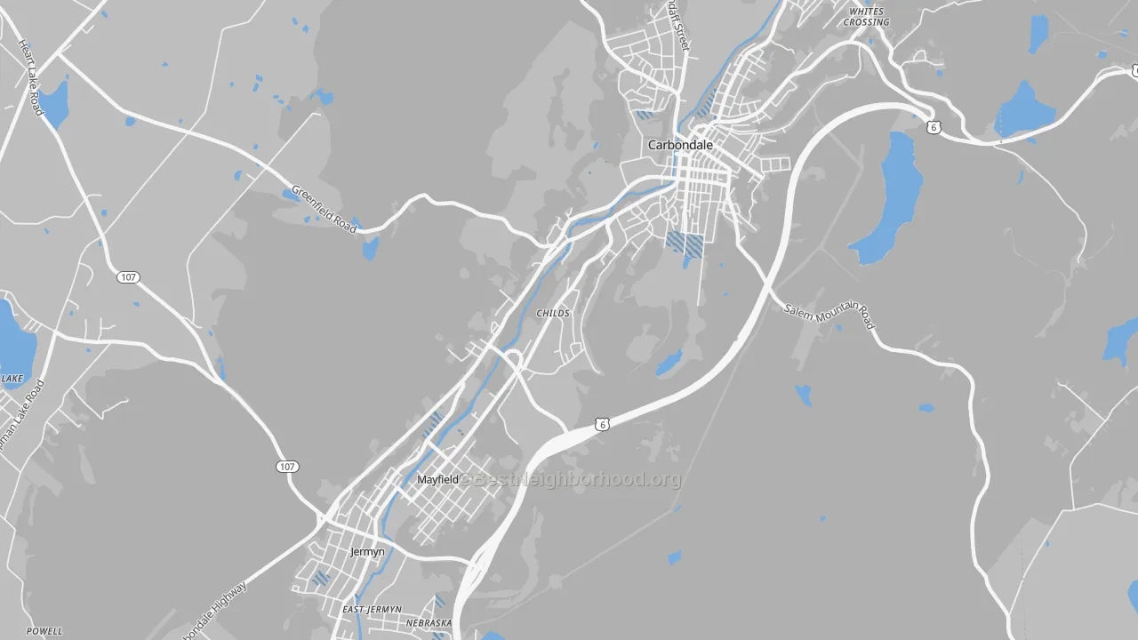 Transit Grade map of Childs, PA