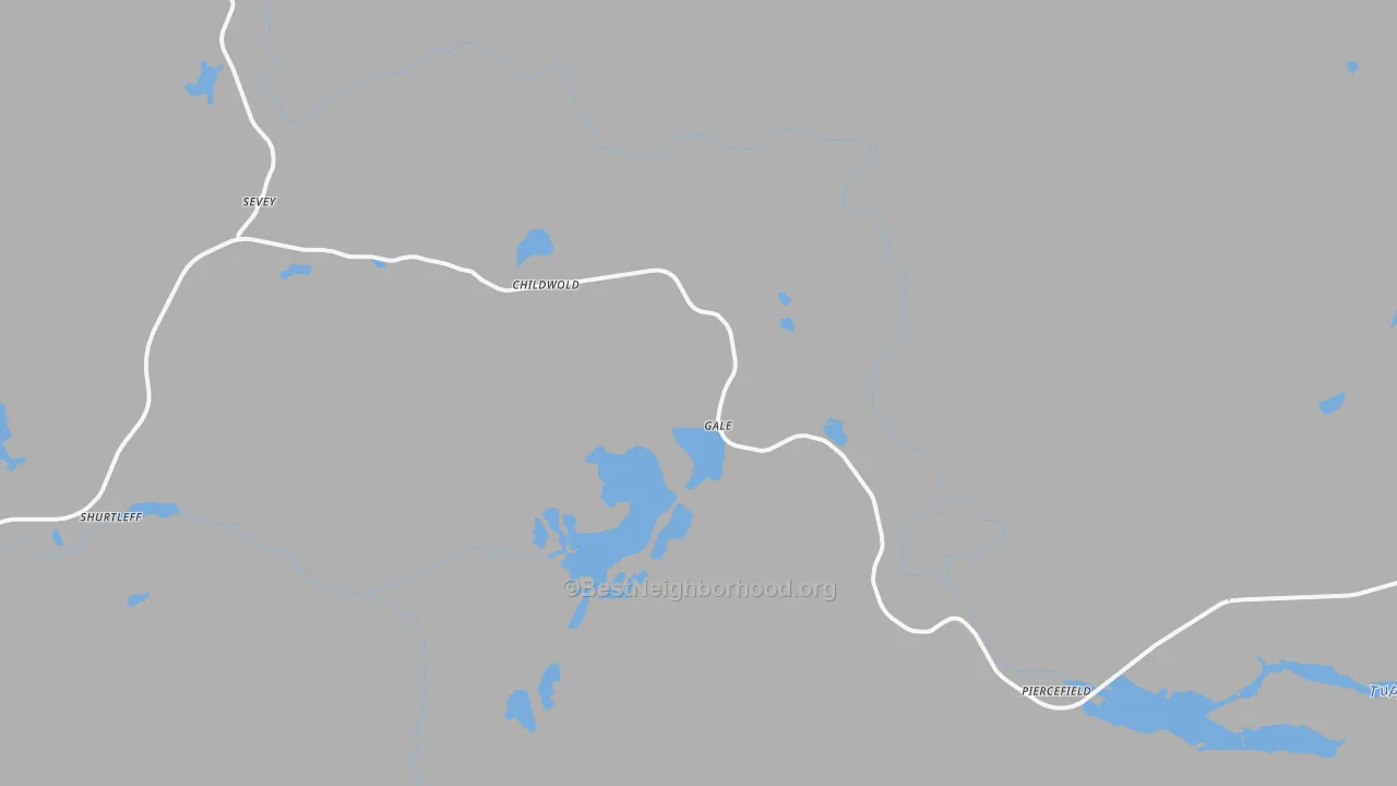 Transit Grade map of Childwold, NY