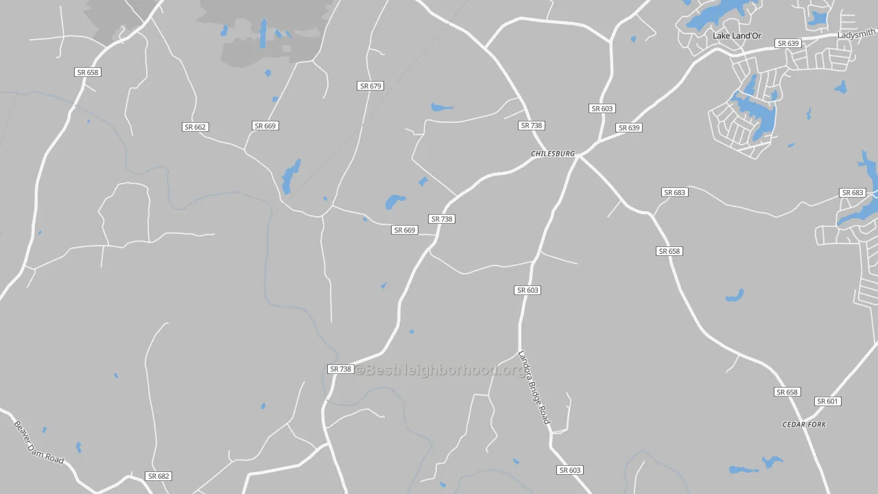 Transit Grade map of Chilesburg, VA
