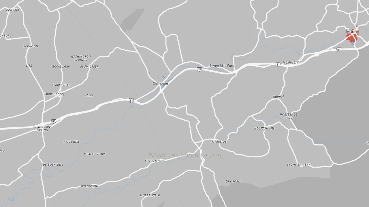 Transit Grade map of Chilhowie, VA