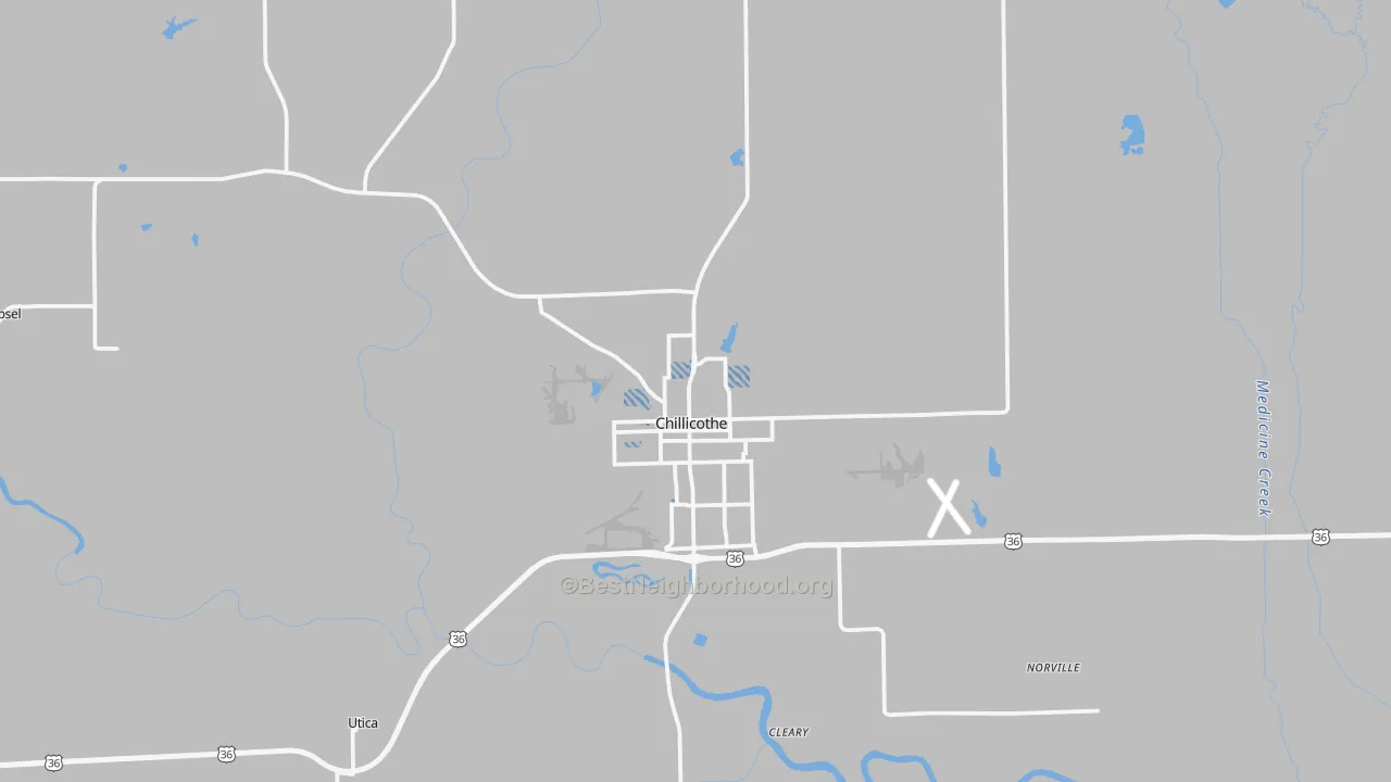 Transit Grade map of Chillicothe, MO