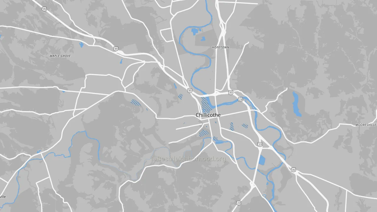 Transit Grade map of Chillicothe, OH