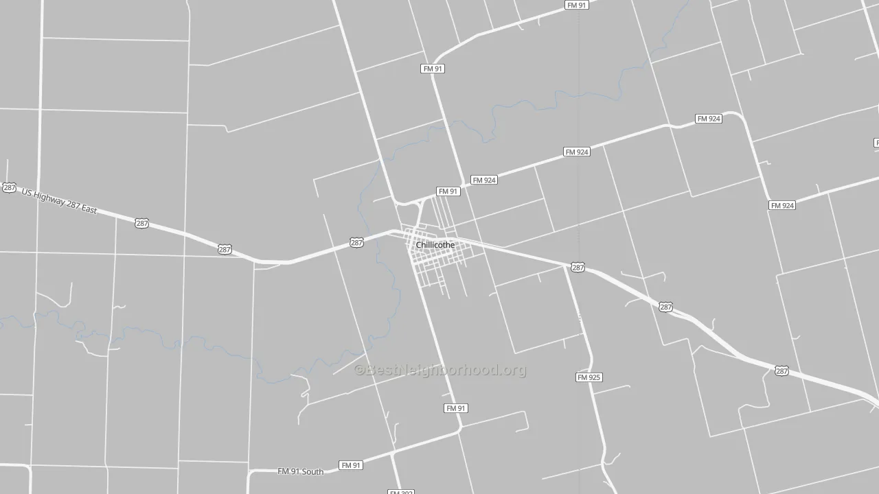 Transit Grade map of Chillicothe, TX
