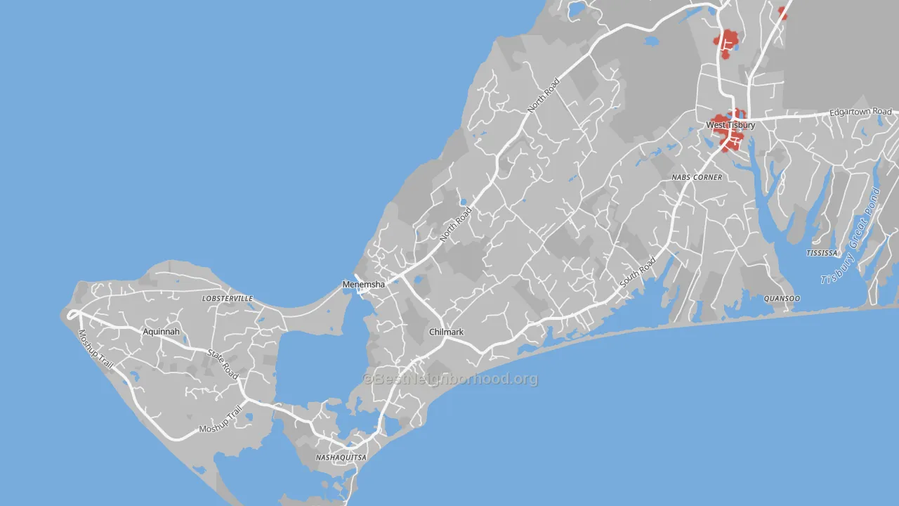 Transit Grade map of Chilmark, MA