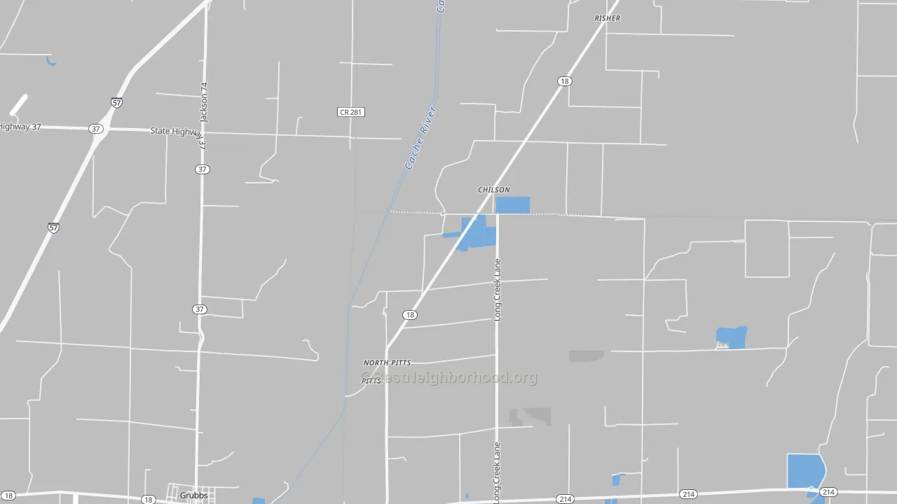 Transit Grade map of Chilson, AR