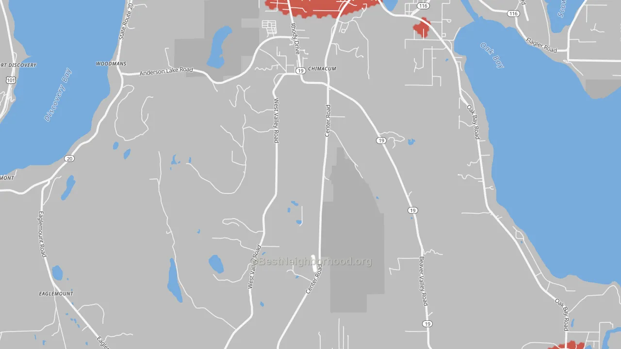 Transit Grade map of Chimacum, WA
