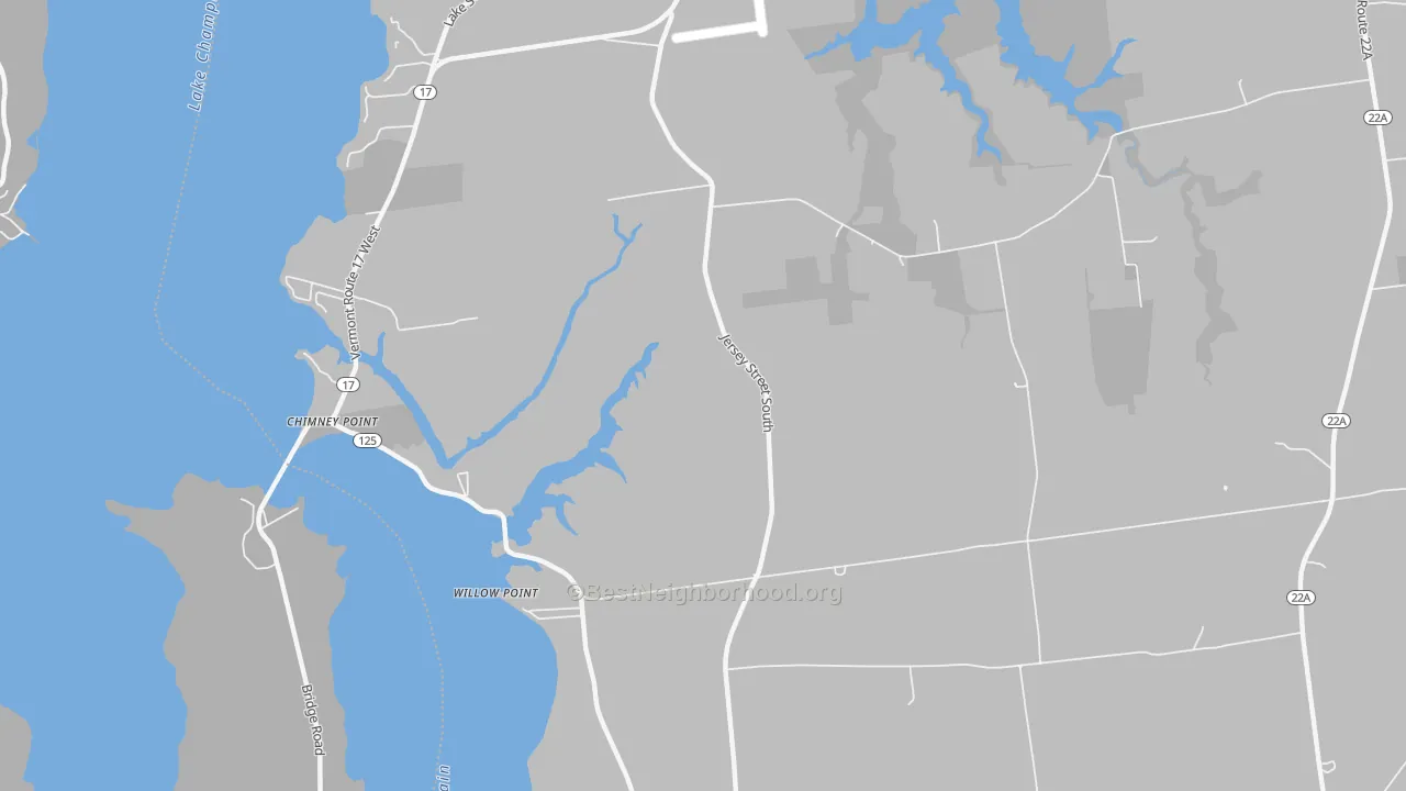 Transit Grade map of Chimney Point, VT
