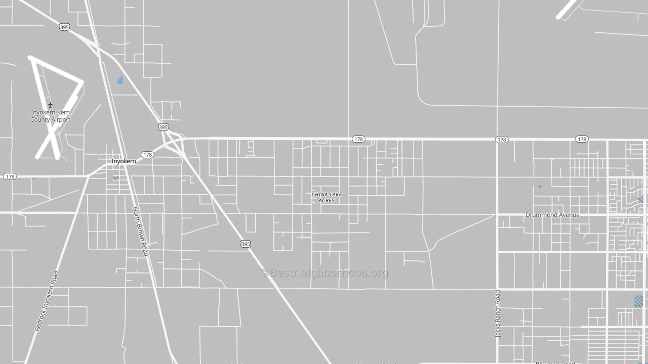 Transit Grade map of China Lake Acres, CA