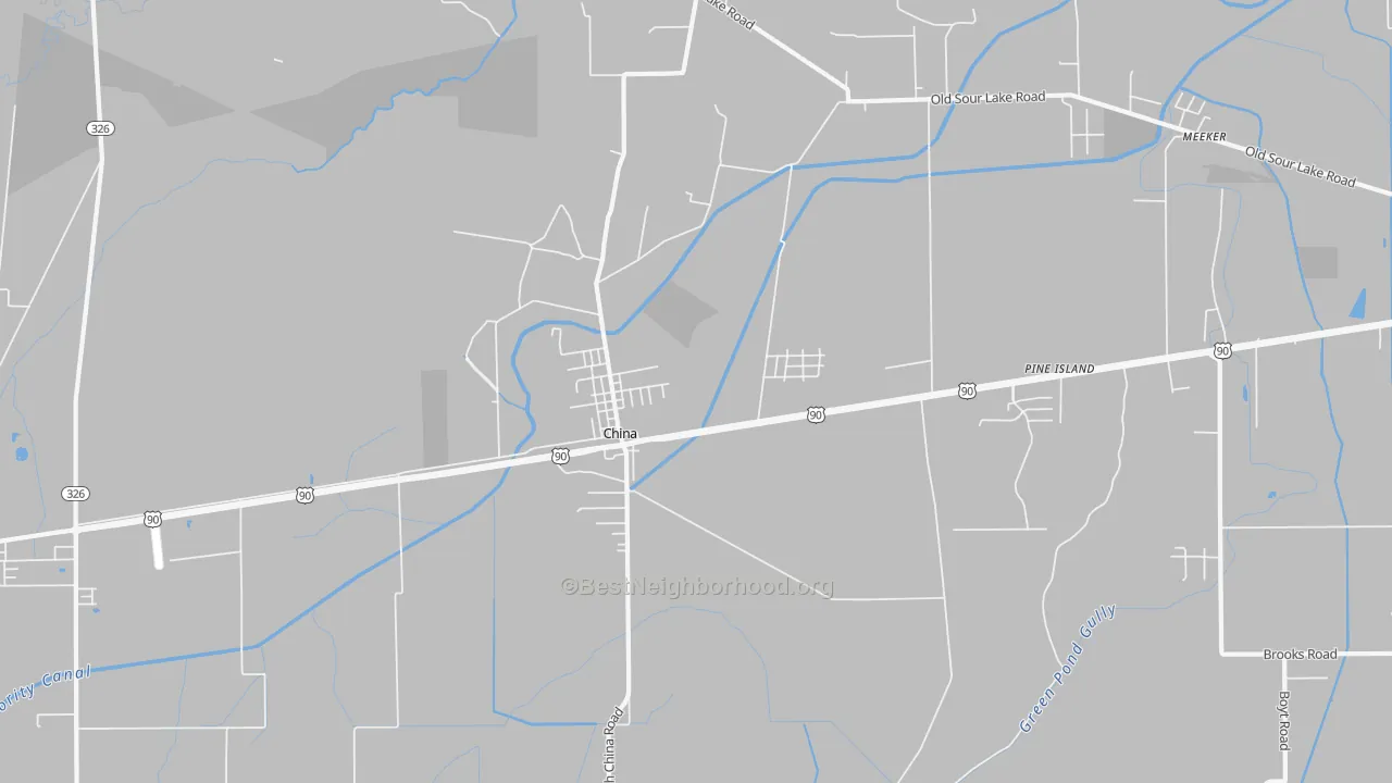 Transit Grade map of China, TX