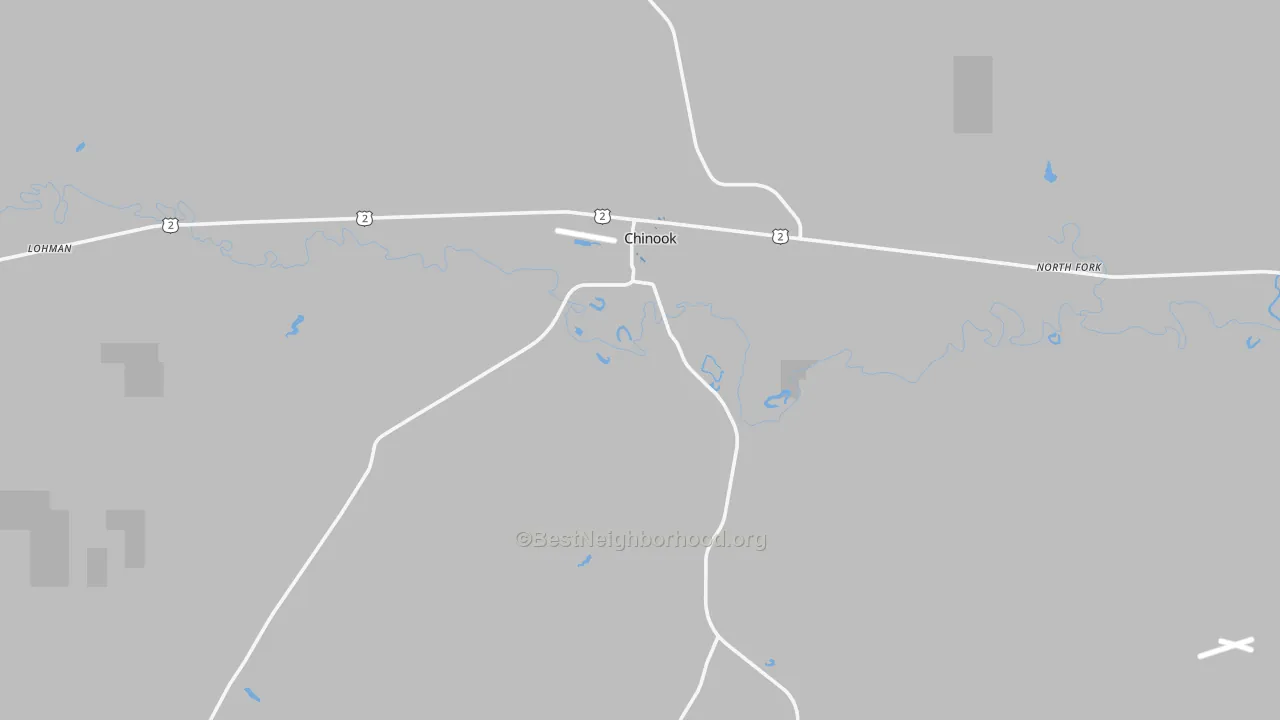 Transit Grade map of Chinook, MT