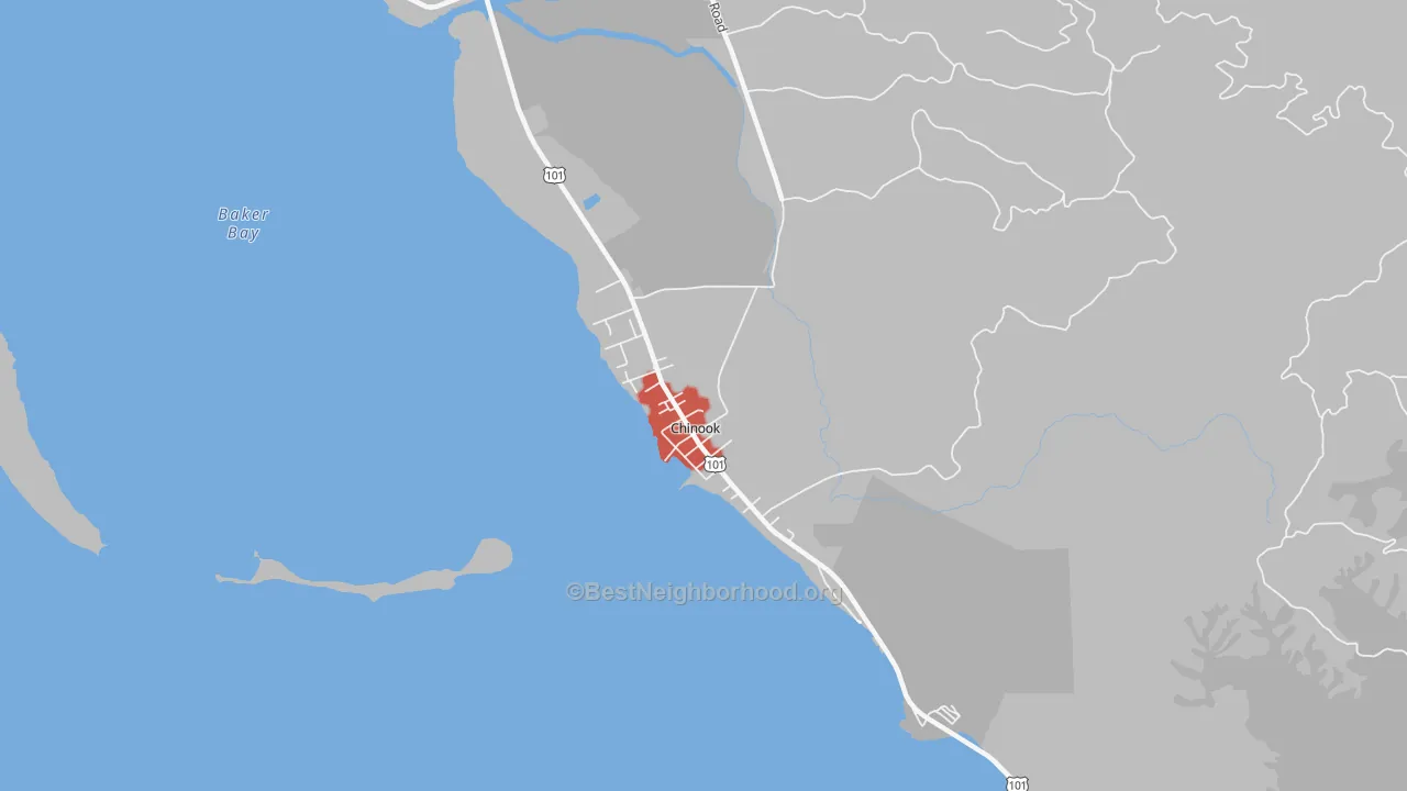 Transit Grade map of Chinook, WA