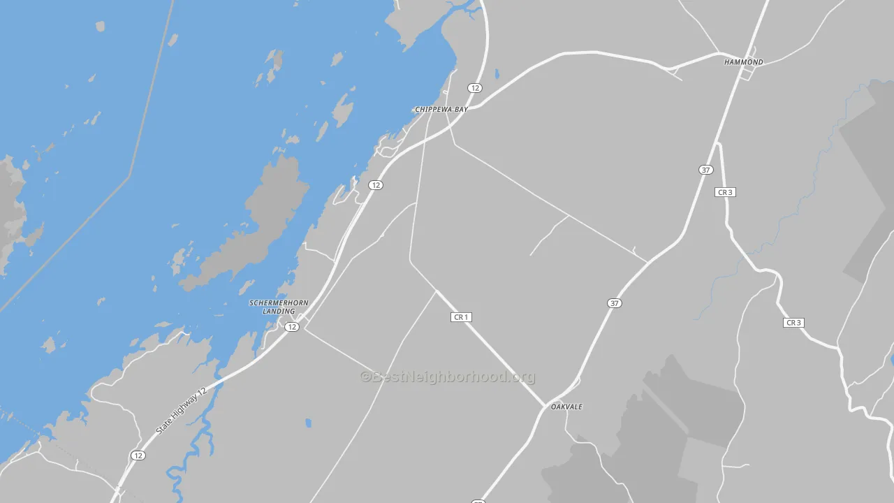 Transit Grade map of Chippewa Bay, NY