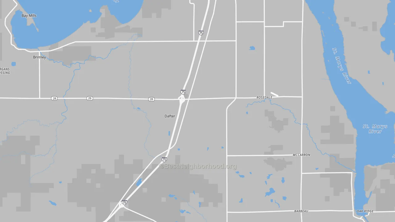 Transit Grade map of Chippewa County, MI