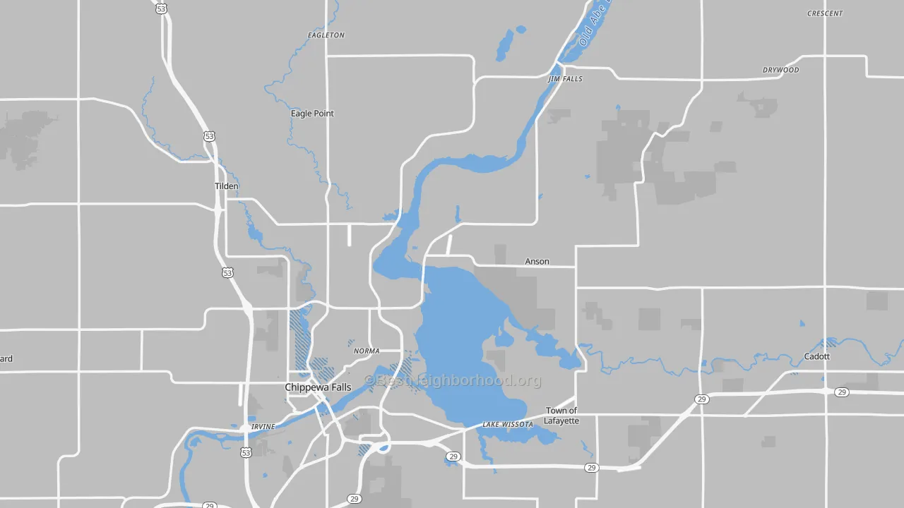 Transit Grade map of Chippewa County, WI