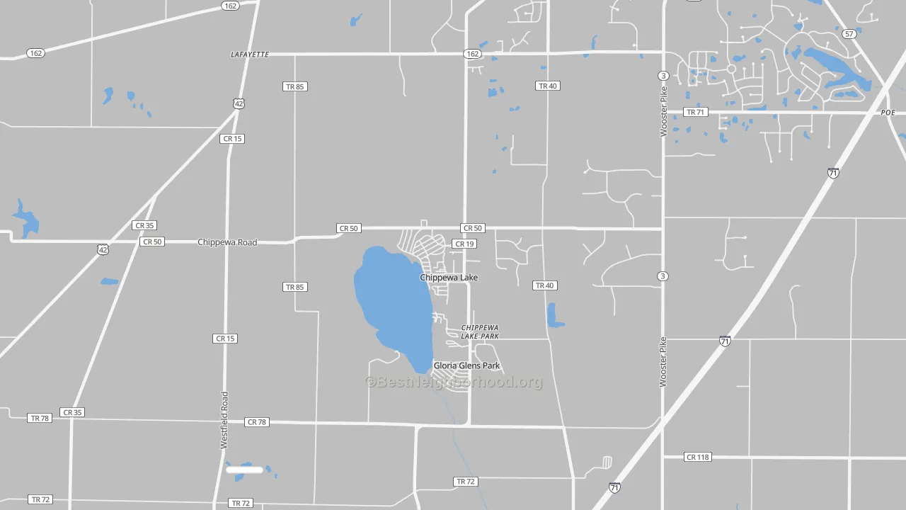 Transit Grade map of Chippewa Lake, OH