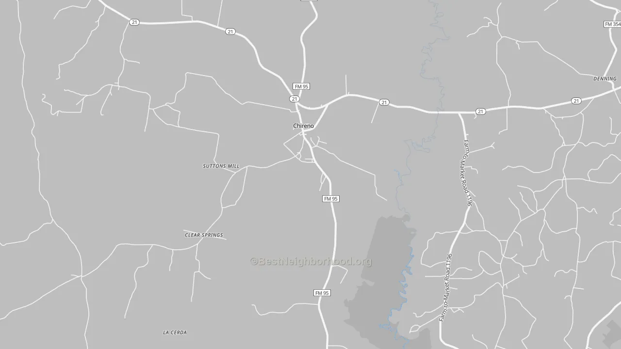 Transit Grade map of Chireno, TX