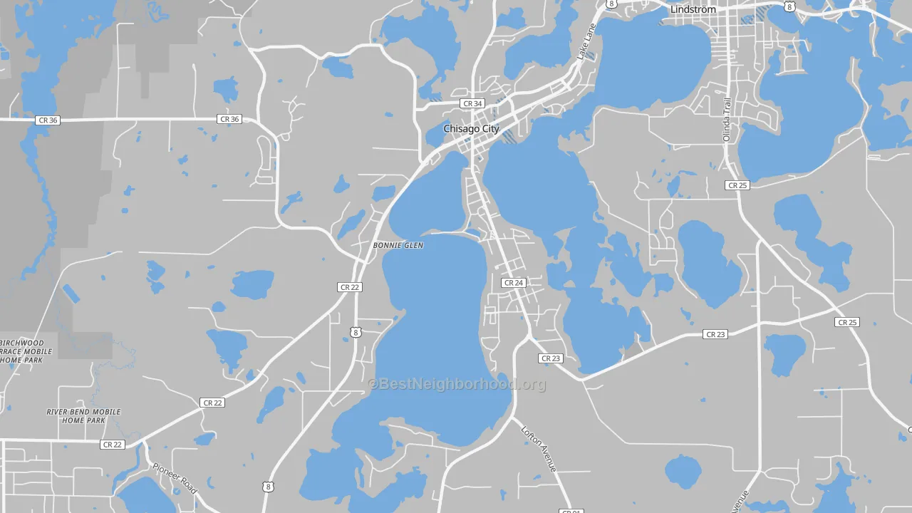Transit Grade map of Chisago City, MN