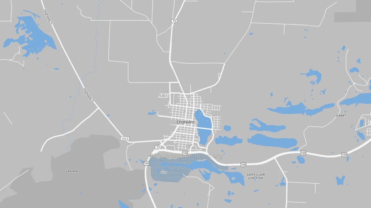 Transit Grade map of Chisholm, MN