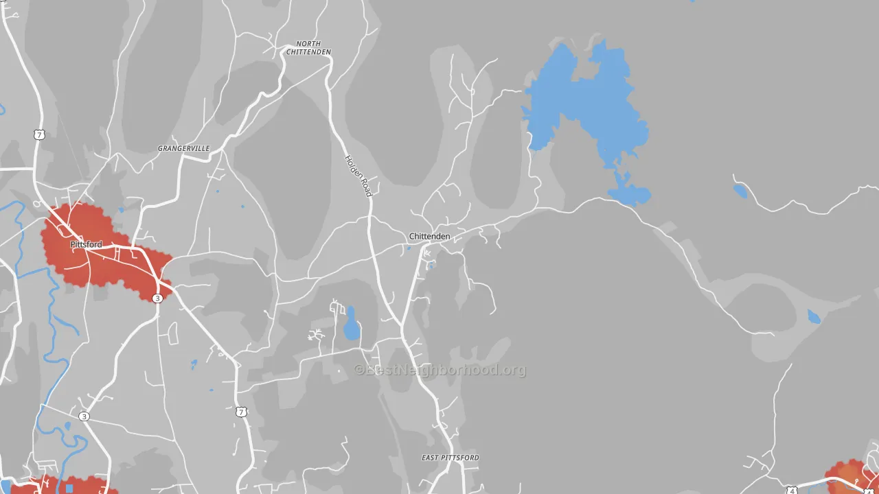 Transit Grade map of Chittenden, VT