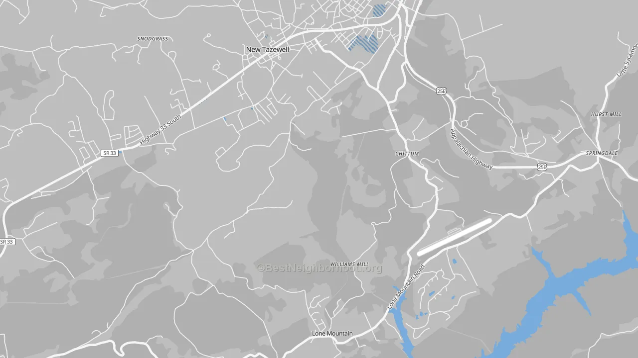 Transit Grade map of Chittum, TN
