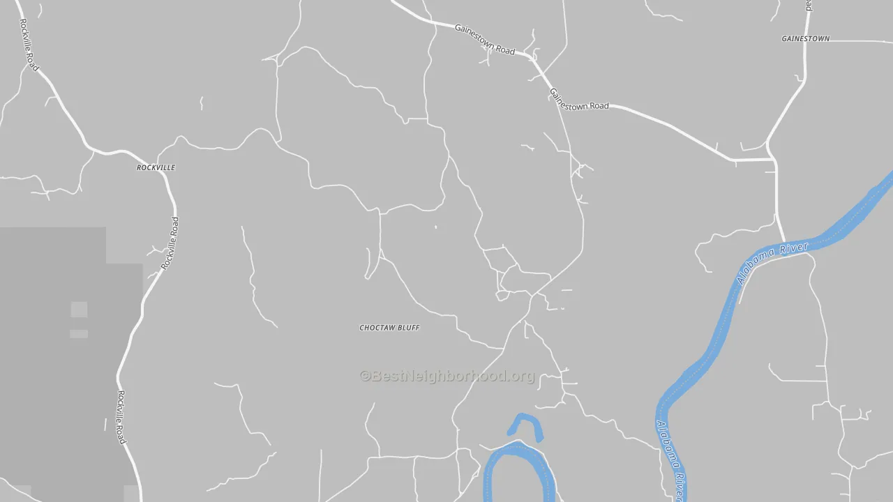 Transit Grade map of Choctaw Bluff, AL