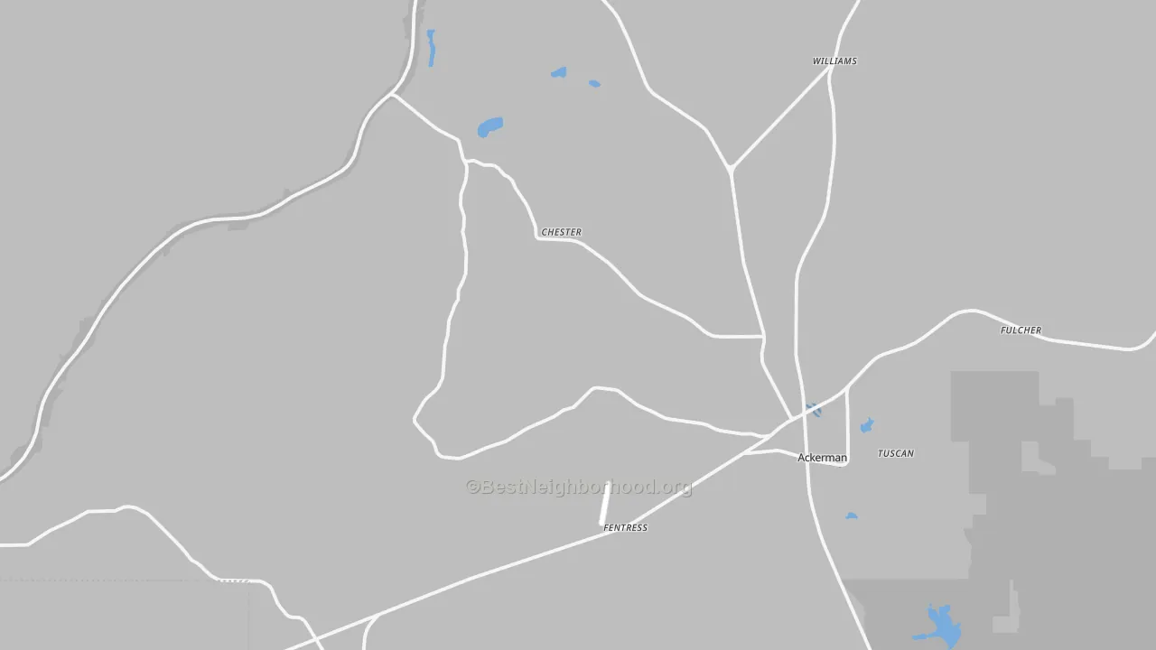 Transit Grade map of Choctaw County, MS
