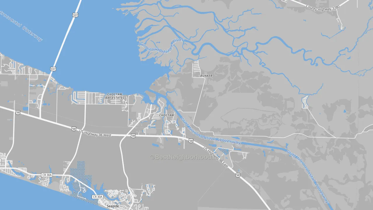 Transit Grade map of Choctaw, FL