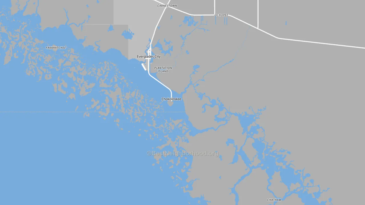 Transit Grade map of Chokoloskee, FL