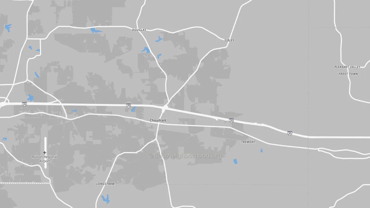 Transit Grade map of Choudrant, LA