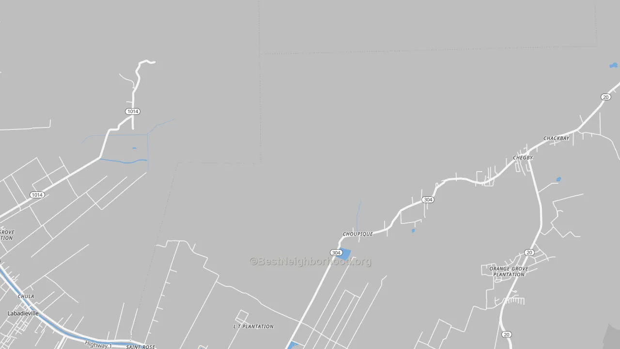 Transit Grade map of Choupique, LA