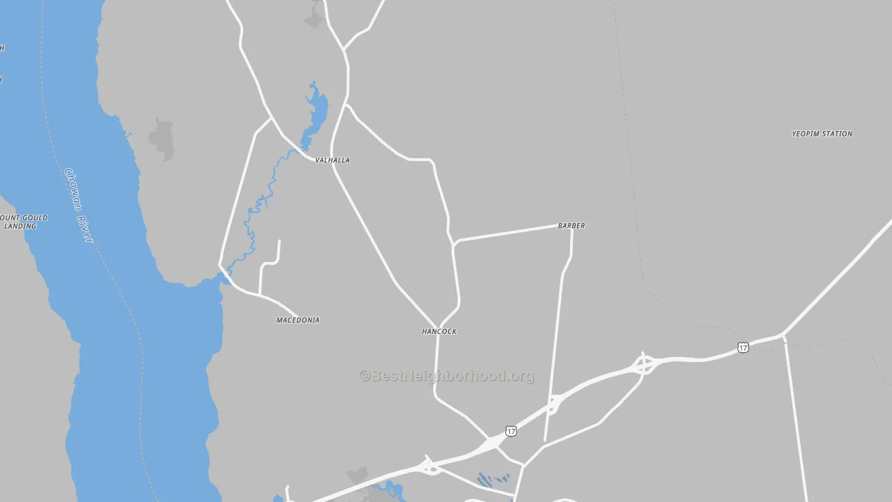 Transit Grade map of Chowan County, NC