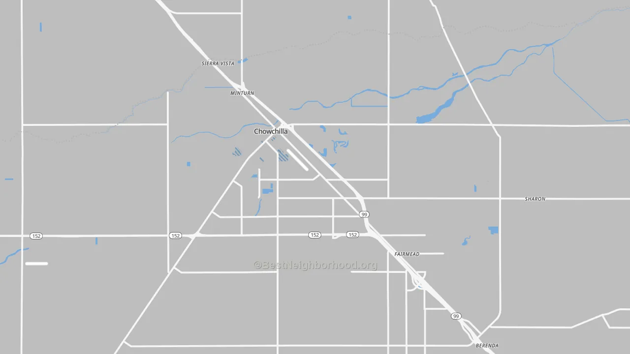 Transit Grade map of Chowchilla, CA