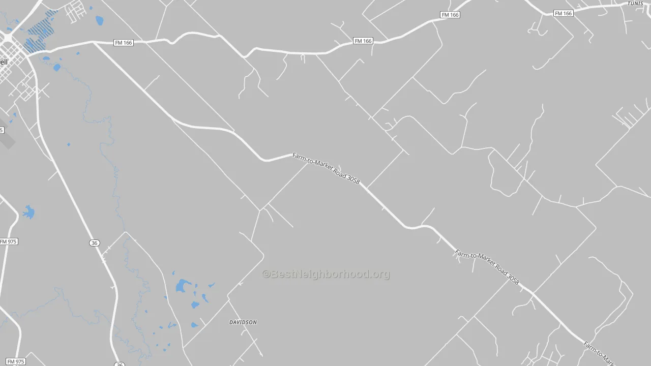 Transit Grade map of Chriesman, TX