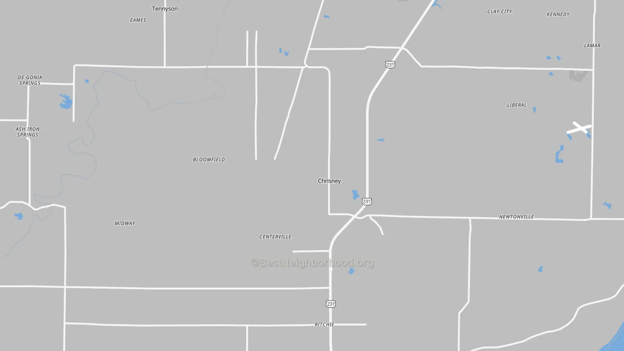 Transit Grade map of Chrisney, IN