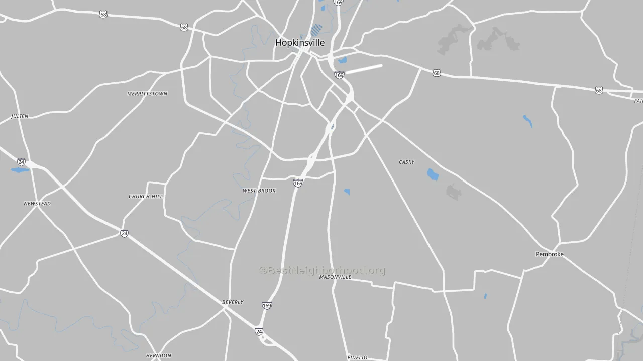 Transit Grade map of Christian County, KY