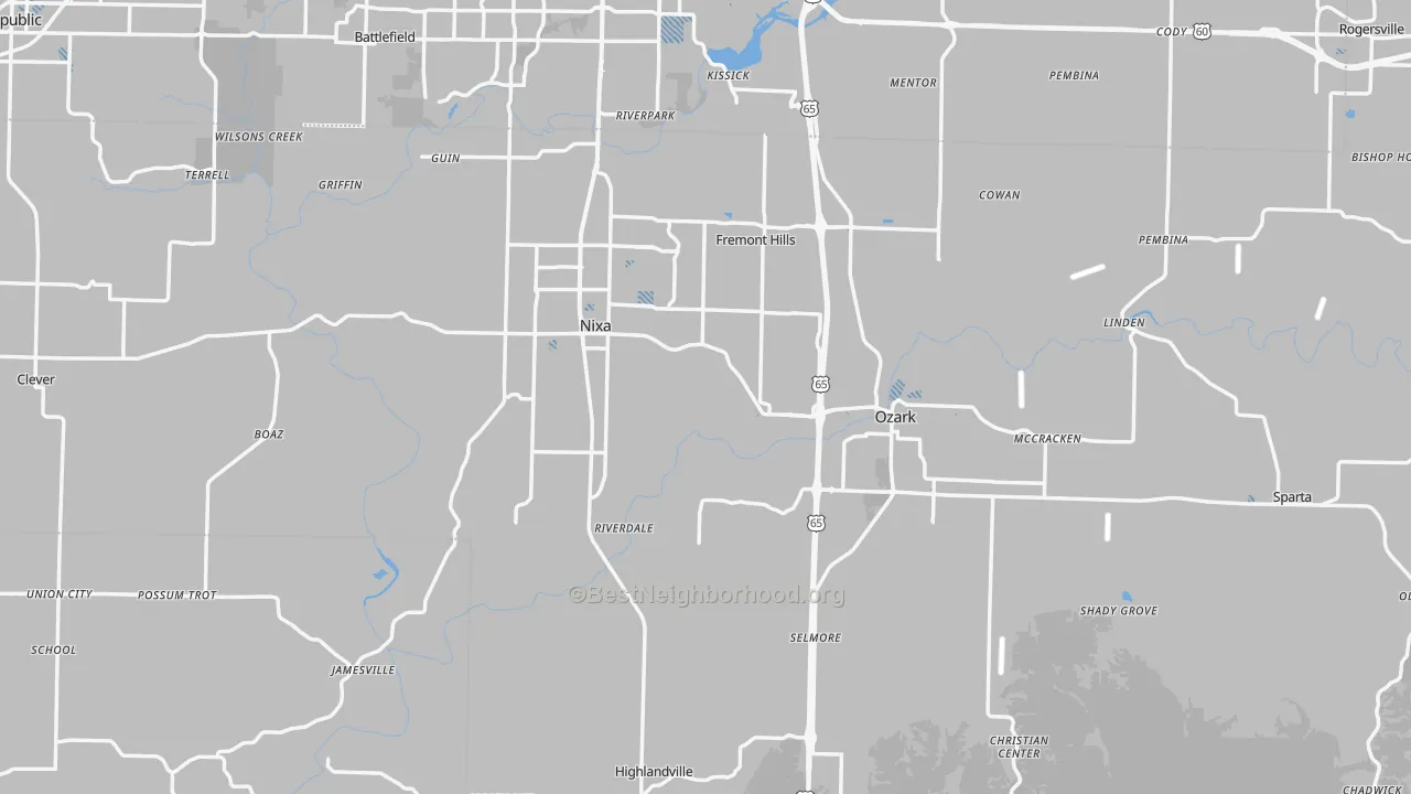 Transit Grade map of Christian County, MO